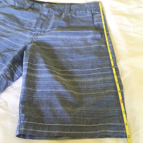 Volcom Blue-Gray Stripes Frickin Surf N' Turf Mix Hybrid Shorts Size 29 - Picture 8 of 8